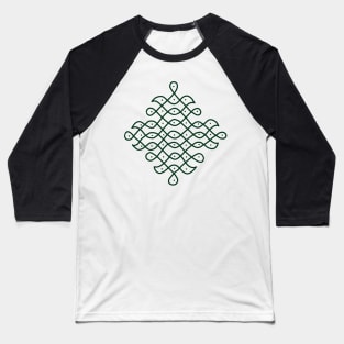 Dot Kolam, Green transparent Kolam, Muggu, rangoli Baseball T-Shirt